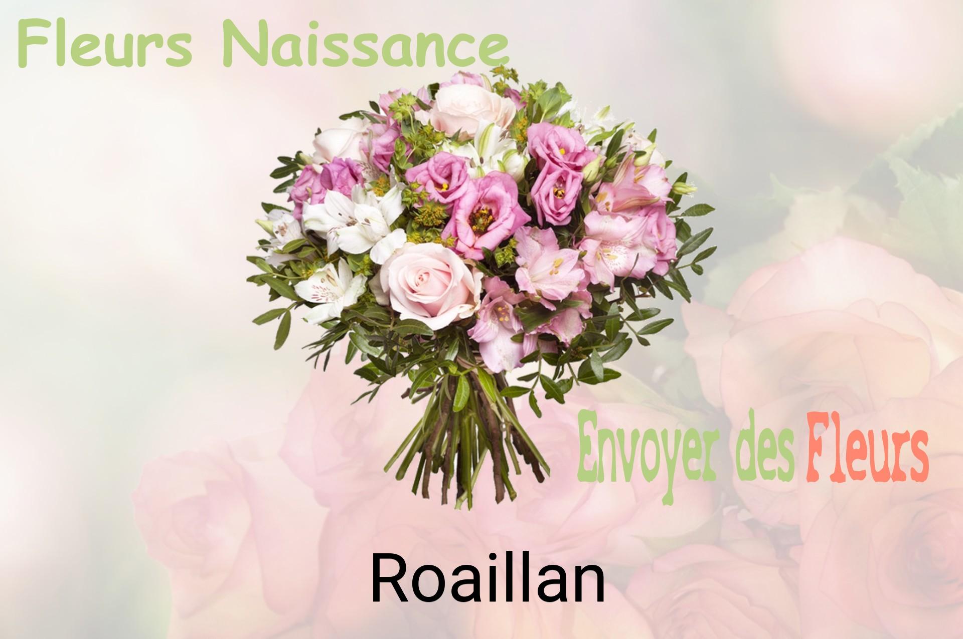 Bouquet de fleurs de naissance livré à Roaillan
